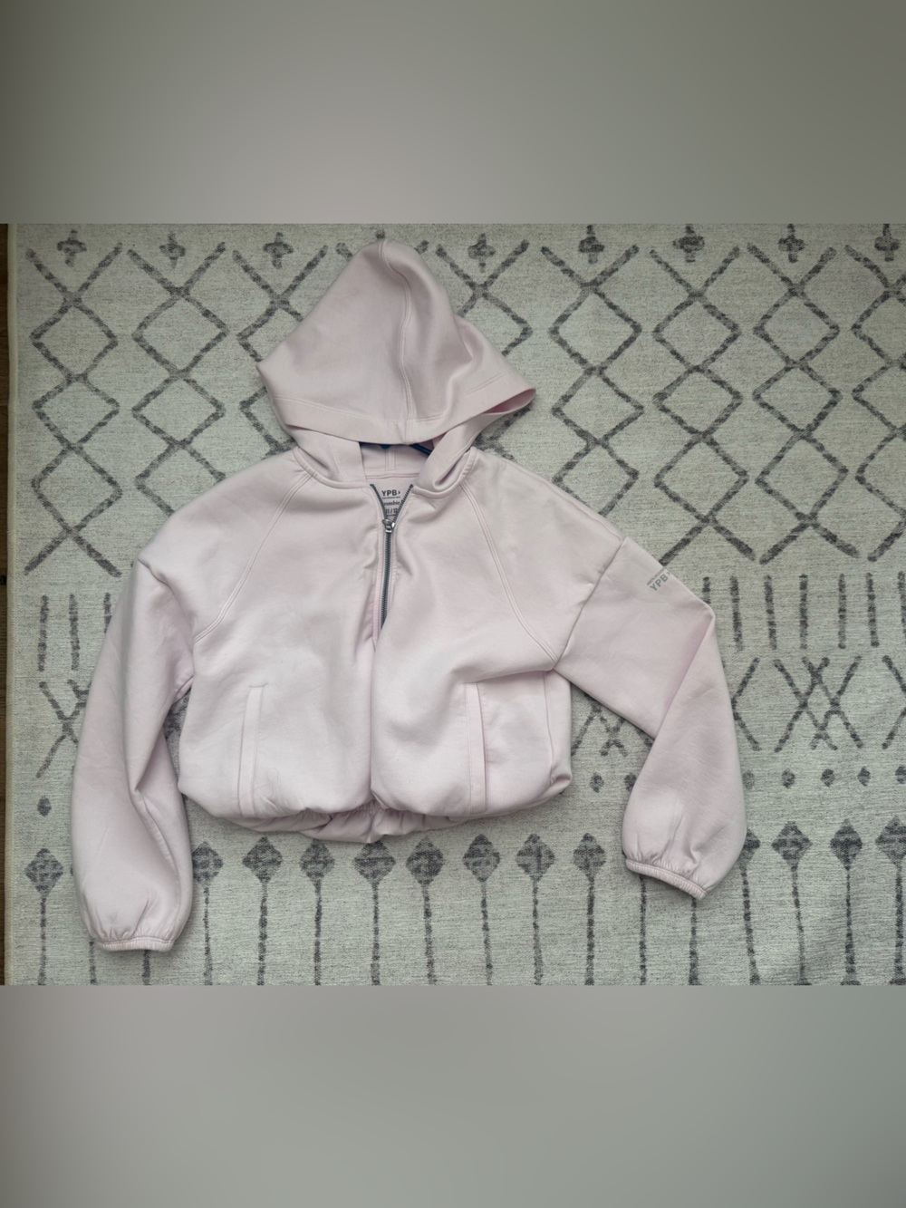 Girls Abercrombie  Pink Cropped Hoodie